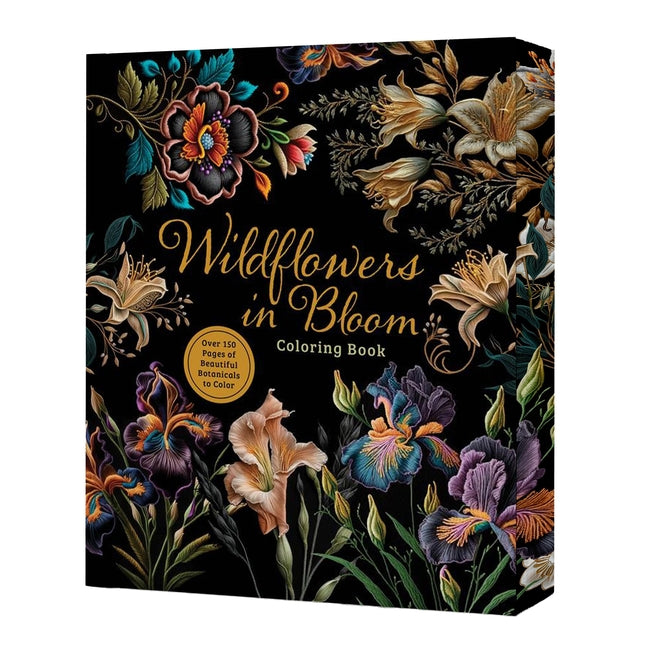 Wildflowers in Bloom Coloring Book: Over 150 Pages of Beautiful Botanicals to Color with Stunning Sprayed Edges
