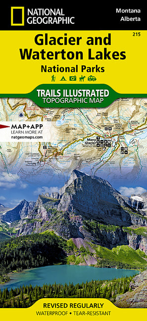 Glacier and Waterton Lakes National Parks Map (Revised)