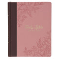 KJV Note-Taking Bible (Faux Leather Hardcover, Brown/Pink)