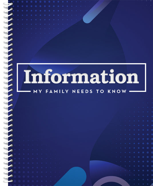 Information My Family Needs to Know Organizer: Legacy Planner for Personal, Medical & Financial Affairs 4 Document Pockets Spiral Bound Gift for Adult