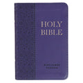 KJV Bible Mini Pocket Faux Leather, Purple)