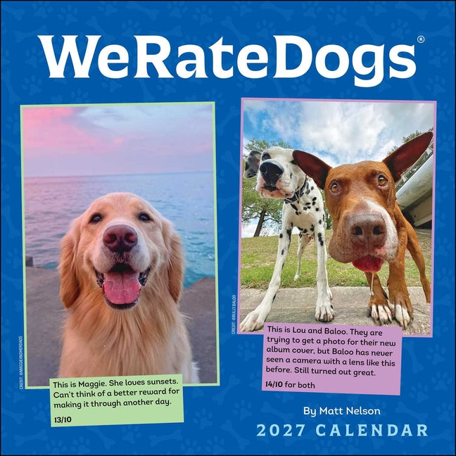Weratedogs 2027 Wall Calendar