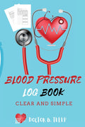 Blood Pressure Log Book: Record And Monitor Blood Pressure At Home To Track Heart Rate Systolic And Diastolic-Convenient Portable Size 6x9 Inch 5 Spac