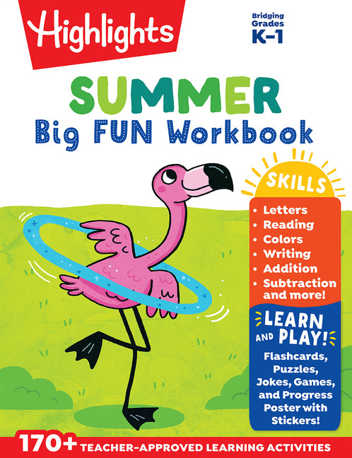 Summer Big Fun Workbook Bridging Grades K & 1: First Grade Prep Workbook, Kindergarten to 1st Grade Summer Learning with Letters, Reading, Writing, Ma
