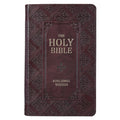 KJV Giant Print Lux-Leather Pattern Dark Brown