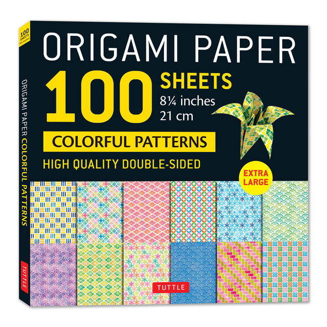 Origami Paper 100 Sheets Colorful Patterns 8 1/4 (21 CM): Extra Large Double-Sided Origami Sheets Printed with 12 Different Color Combinations (Instru