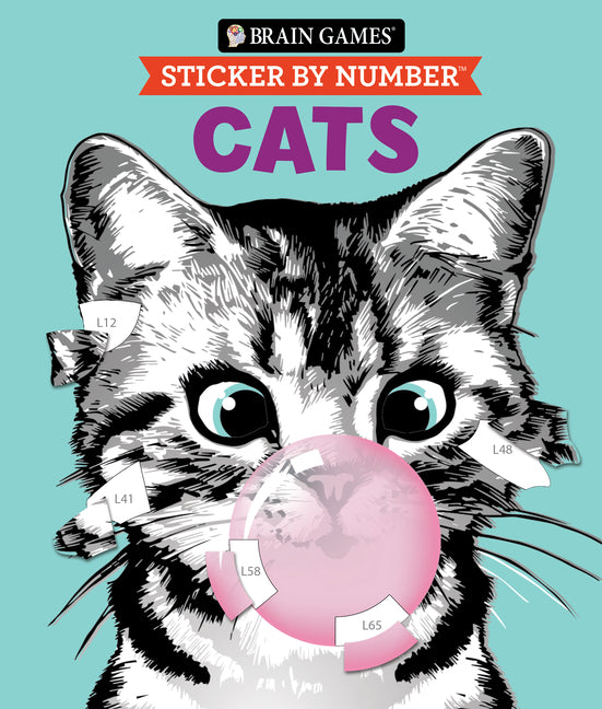 Brain Games - Sticker by Number: Cats (28 Images to Sticker): Volume 2