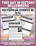 This Day in History: Daily Bell Ringers and Engaging Historical Activities for Middle and High School Social Studies - U.S. History, World History, An