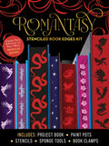Romantasy Stenciled Book Edges Kit: Create Epic Editions of Your Most Magical Books - Includes: Project Book, Paint Pots, Stencils, Sponge Tools, Book