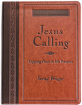 Jesus Calling, Large Text Brown Leathersoft, with Full Scriptures: Enjoying Peace in His Presence (a 365-Day Devotional) (Large Deluxe)