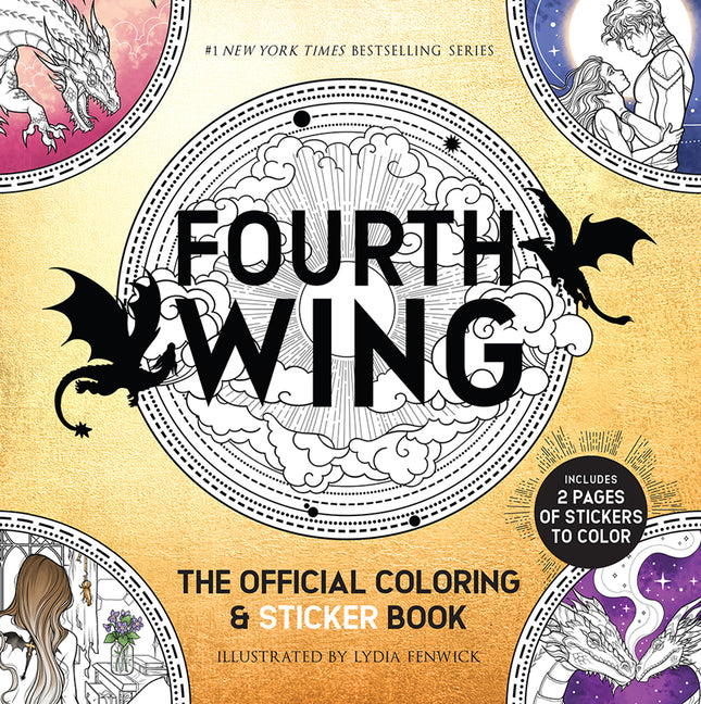Fourth Wing: The Official Coloring & Sticker Book (Includes 2 Pages of Stickers to Color)